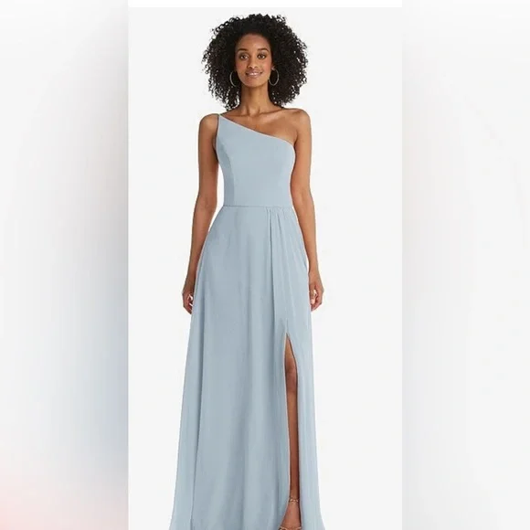 blue green maxi dress Georgie Chiffon Maxi Dress